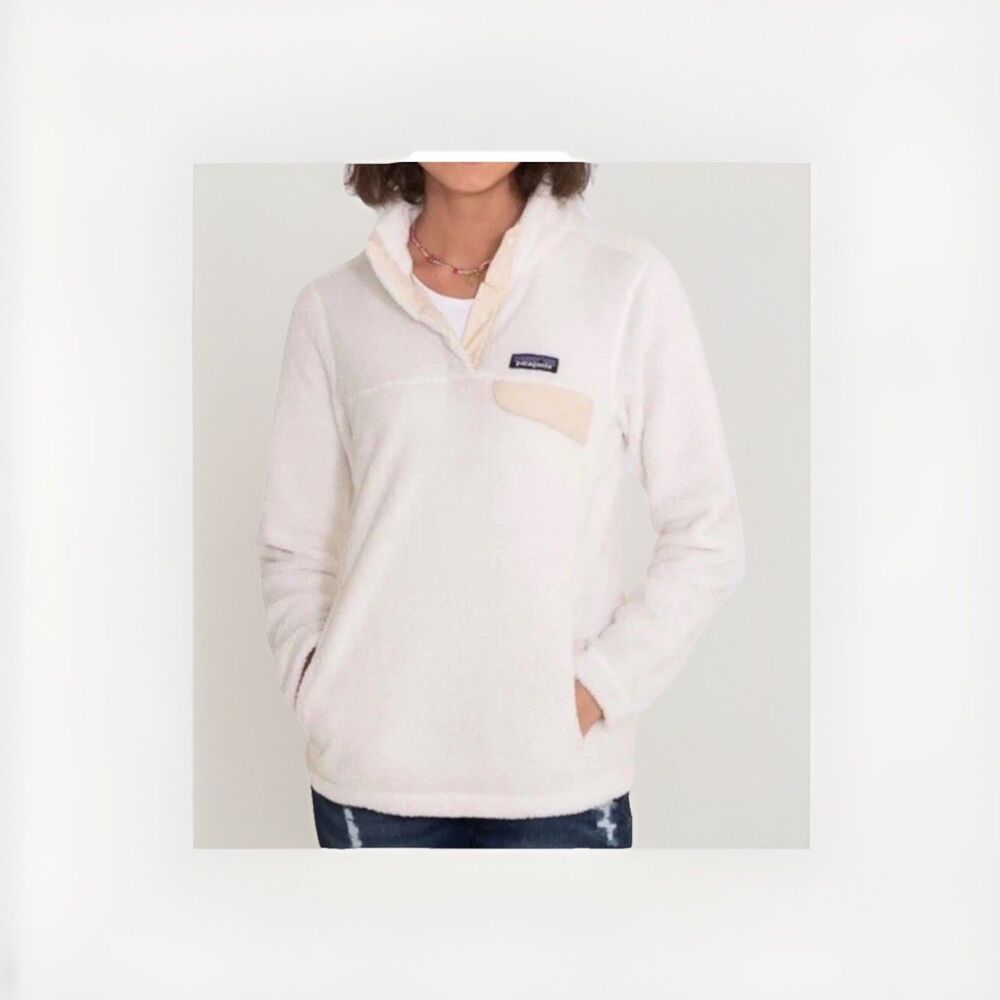 Patagonia Womens Re-Tool Snap-T Fleece Pullover White Size S